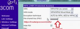 3com wireless router default password configure