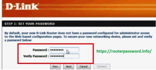 d-link wireless router setup admin password