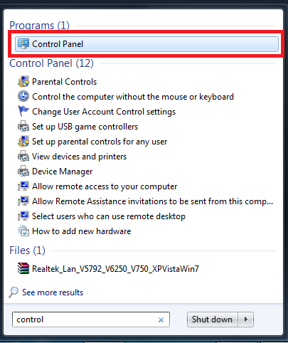 how to find ip address in control panel windows 7