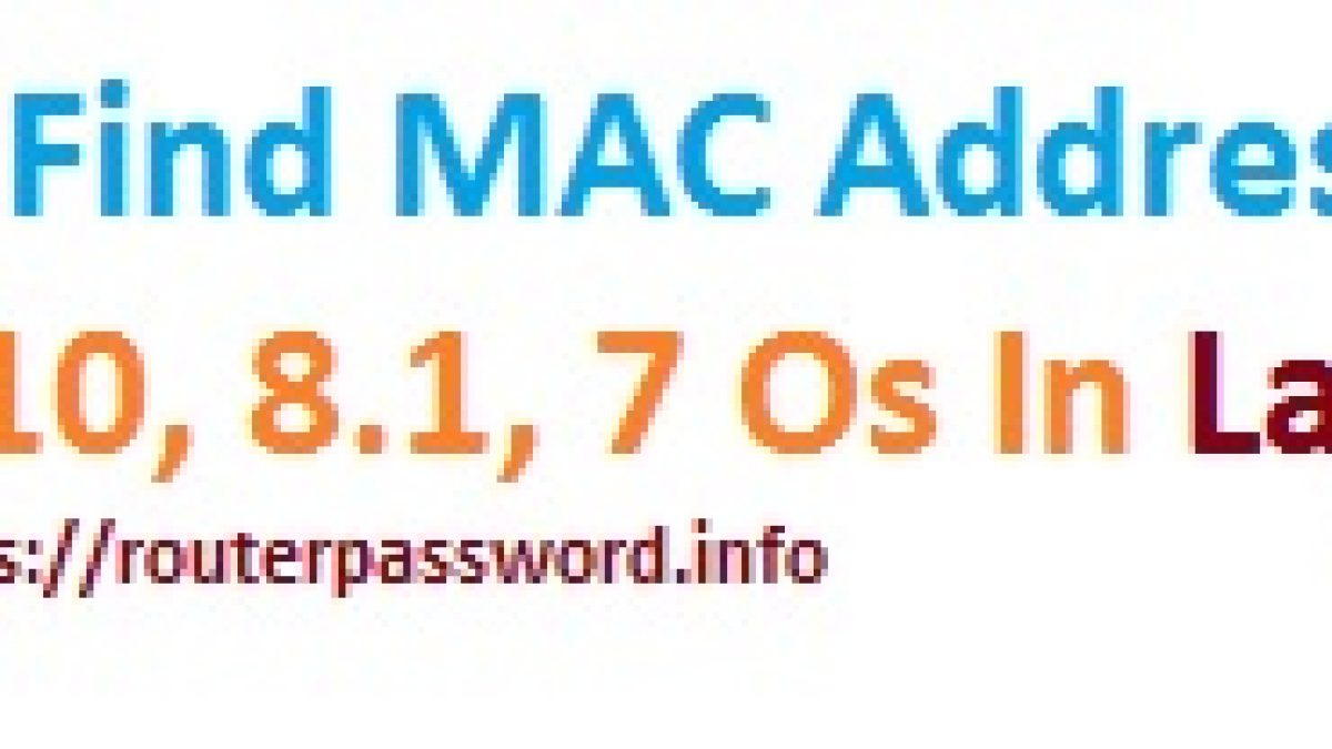 how to find mac address of laptop windows 10