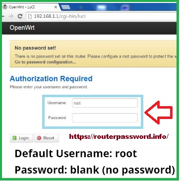 openwrt default password